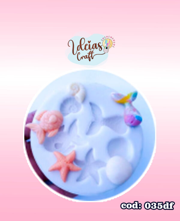 Molde de silicone coleção fundo do mar