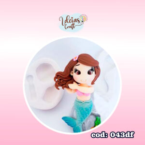 Molde de silicone coleção sereia 15 cm